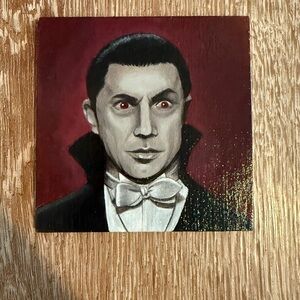 Dracula painting on wood
Hand painted by an independent artist, measures 4 x 4